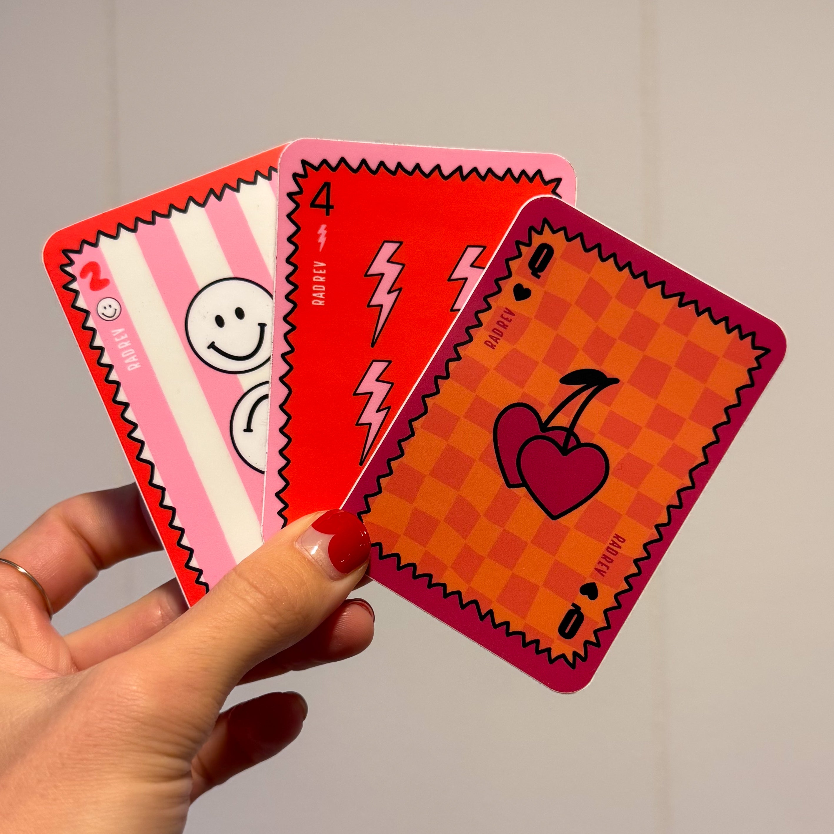 Playing Card Sticker Set of 3