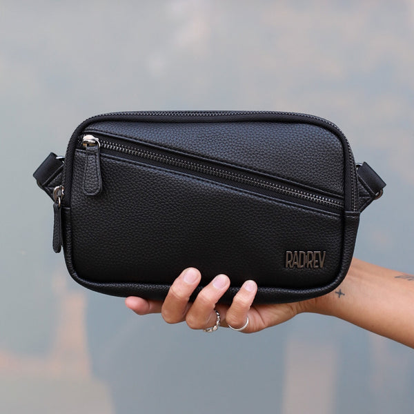 Rad Rev Casual Sling Wallet hot in Black Neoprene