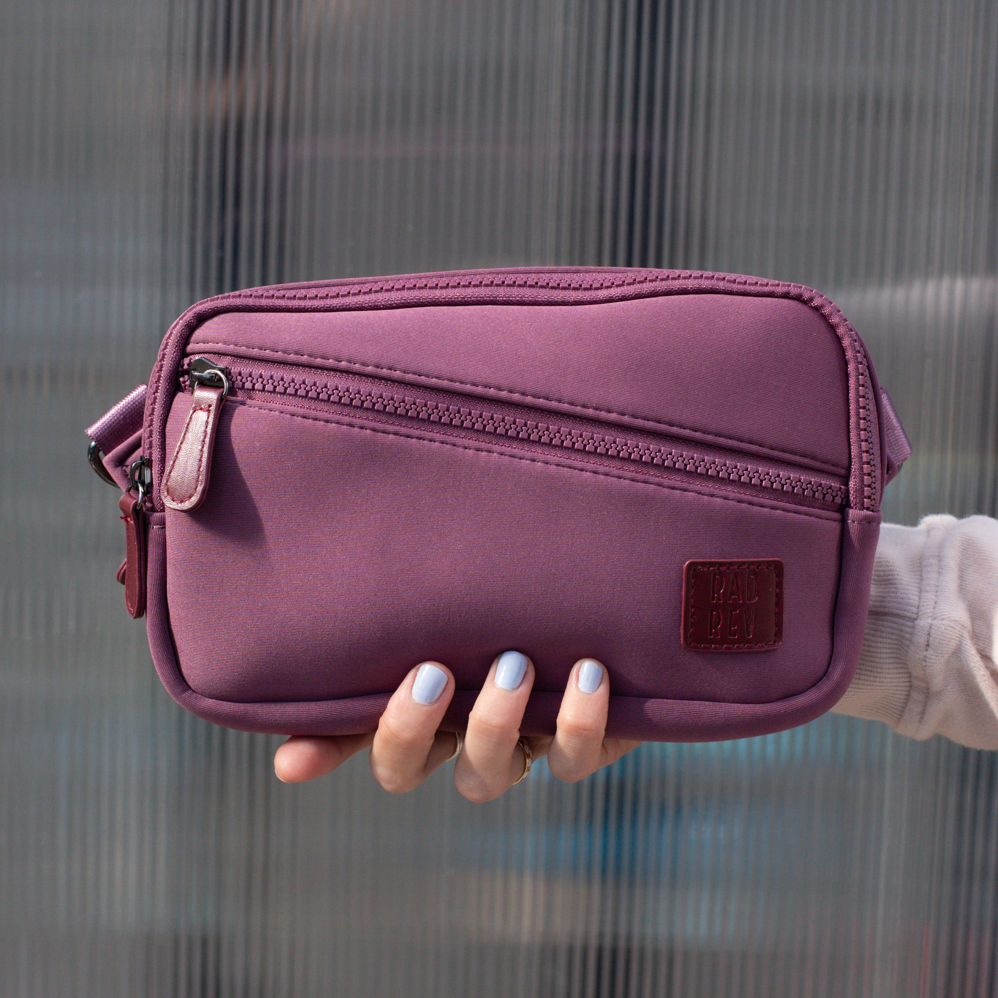 Sling Wallet in Berry Neoprene