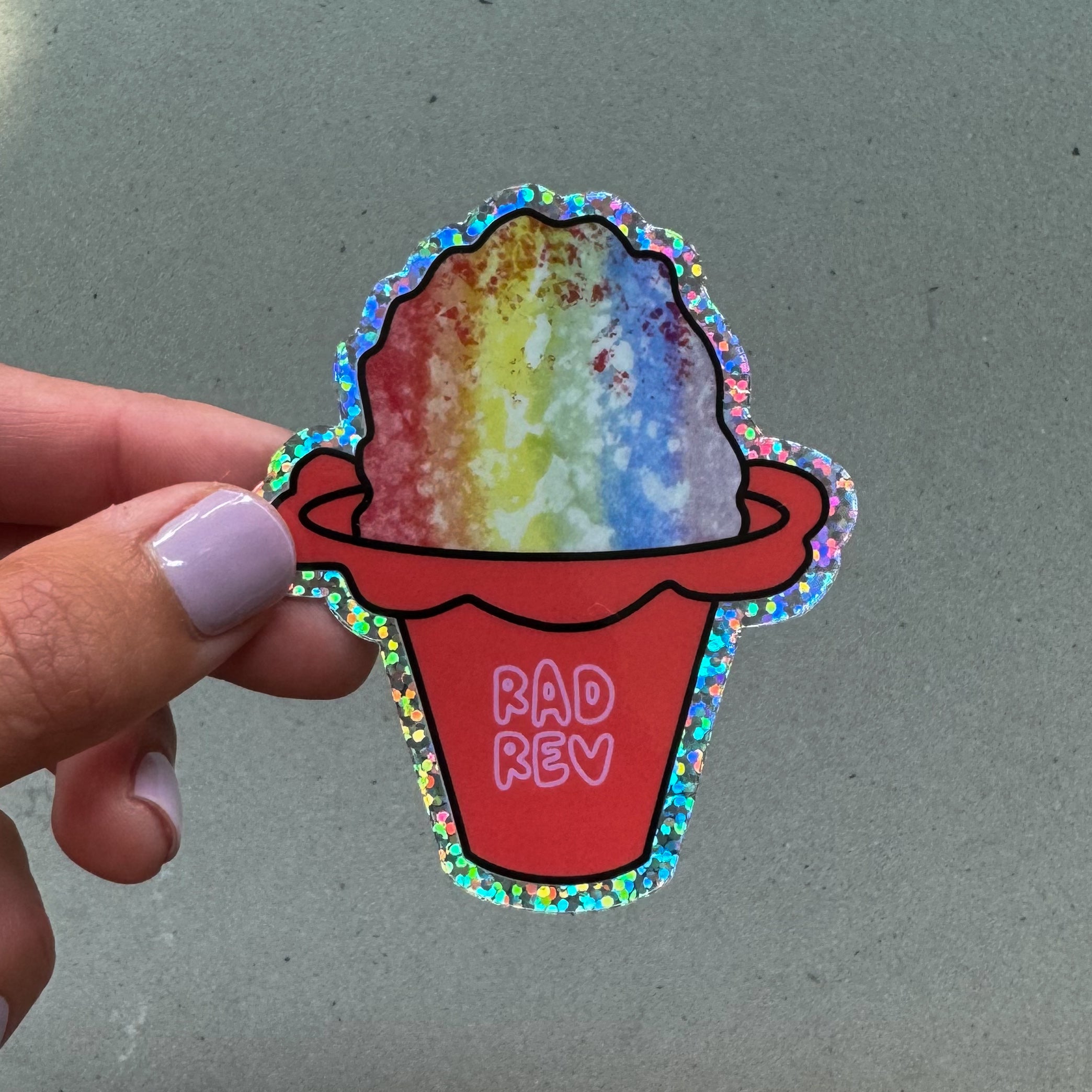 Shave Ice Glitter Sticker